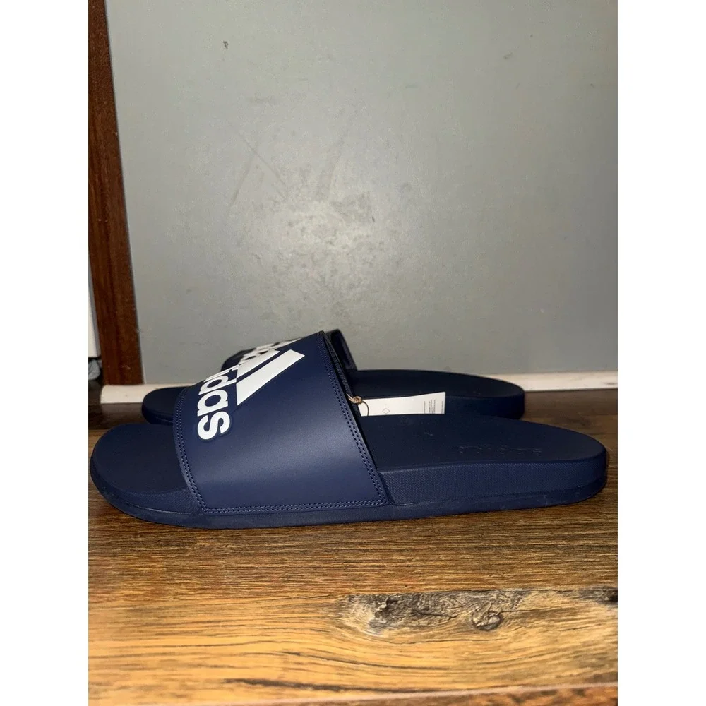 NWT Adidas Adilette Comfort Slides-Navy Size 17